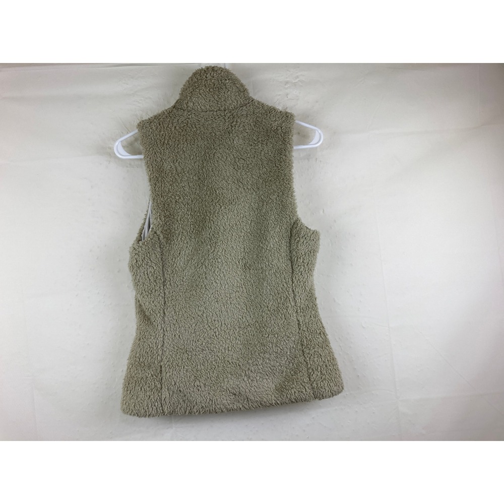 Patagonia Los Gatos Fleece Vest Women Sz S Khaki Zip Up Granola Preppy Teddy - Picture 9 of 9